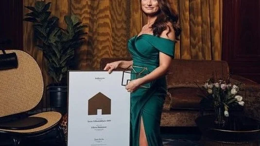 Edyta Hammar utsågs till årets villamäklare i Sverige på Hemnets gala Guldhemmet nyligen.