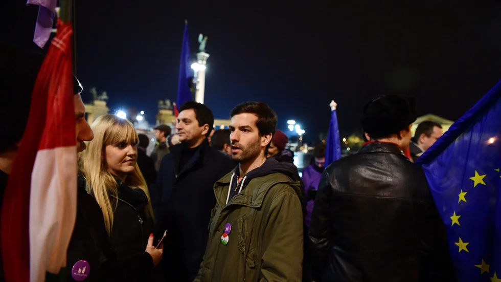 András Fekete-Györ leder det liberala partiet Momentum som snabbt blivit en allt viktigare motkraft till Viktor Orbáns regering i Ungern.