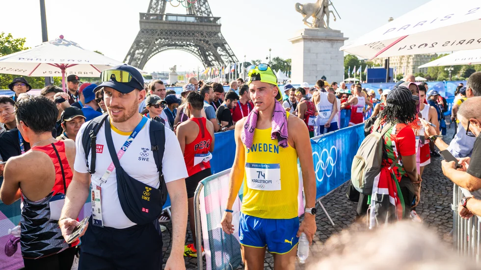Perseus Karlström efter att ha tävlat på distansen 20 kilometer.