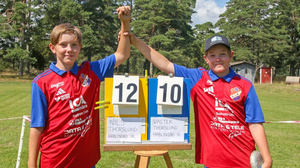 Nils och Valter Torslund möttes i USM-finalen när Varpa-SM drog igång.