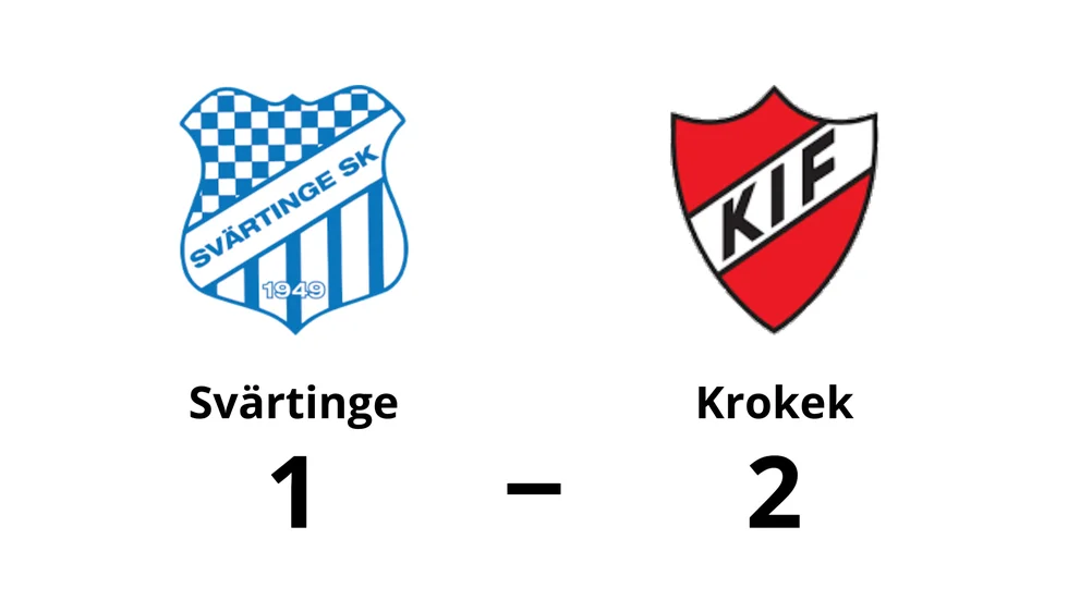 Svärtinge SK förlorade mot Krokeks IF