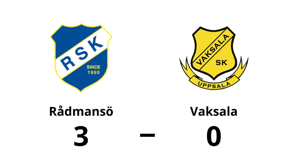 Rådmansö SK vann mot Vaksala SK
