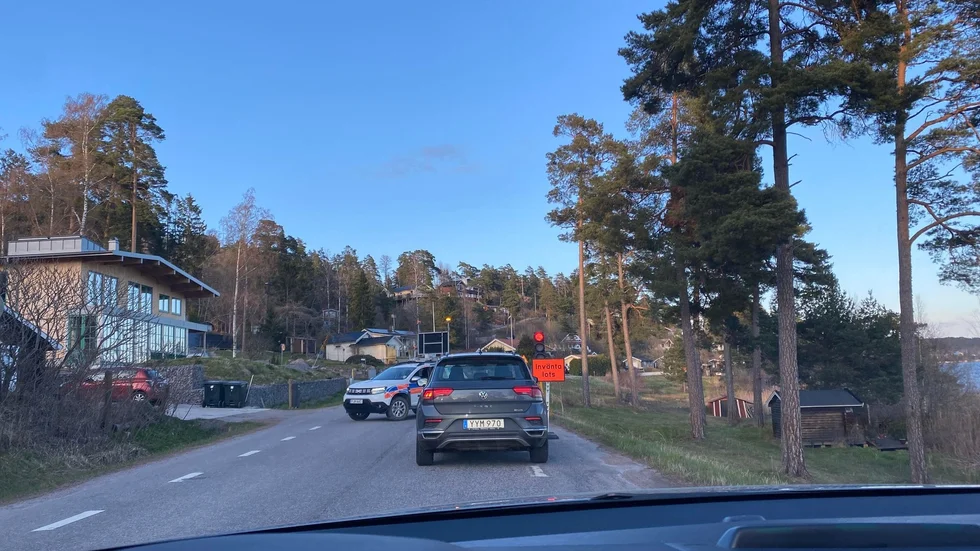 Strandvägen på onsdagen.