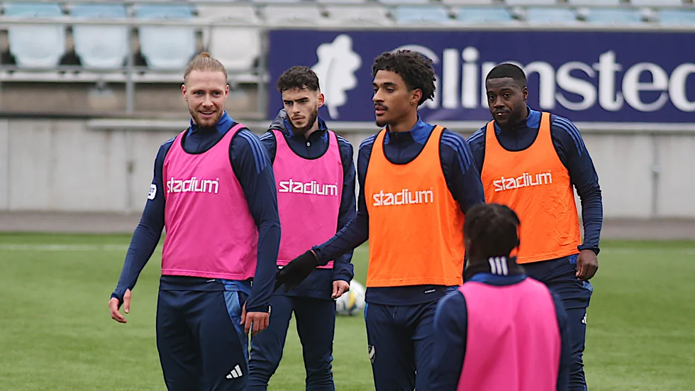 Sporten är på plats under IFK Norrköpins träning under fredagen inför det allsvenska genrepet mot Gefle.