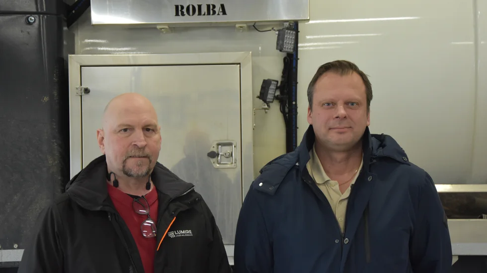 Jesper Samuelsson och Roger Andersson är mån om att förbättra avfallshantering i Norrbotten och menar att den fastighetsnära insamlingen kommer tillföra mycket.