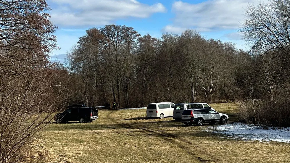 Flera civila polisbilar syntes i Berg på tisdagen. 