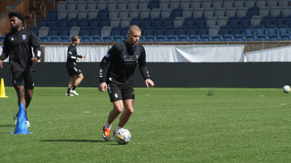 Michael Martin under torsdagens träning.