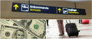 Skuldsatt man försökte smita med pengar – stoppades på Arlanda