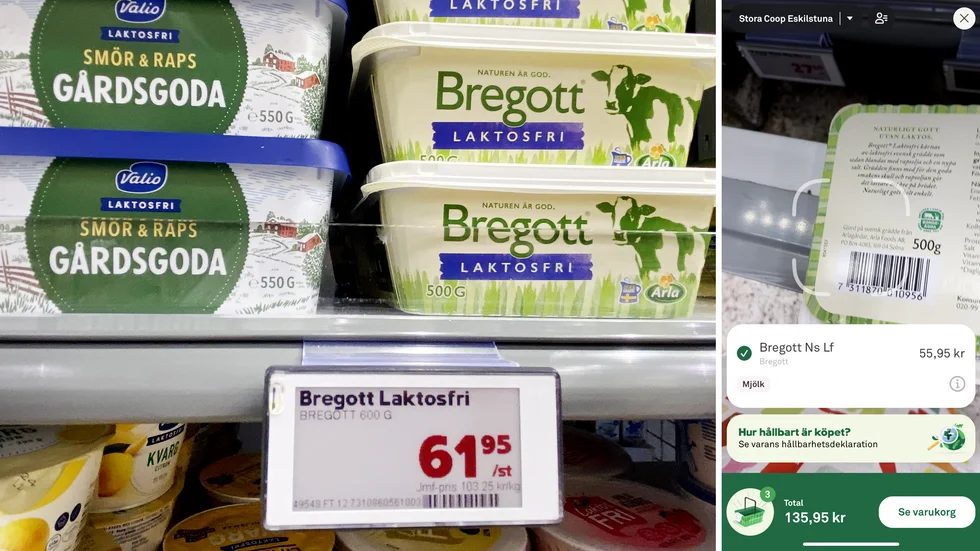 "Priset kan variera ganska mycket mellan olika butiker, även om de tillhör samma kedja. Vi vill förstås att förändringen ska vara tydlig. En av ambitionerna bakom de två mindre förpackningarna är att få ett lägre styckpris", menar Max Wallenberg, presschef på Arla.
