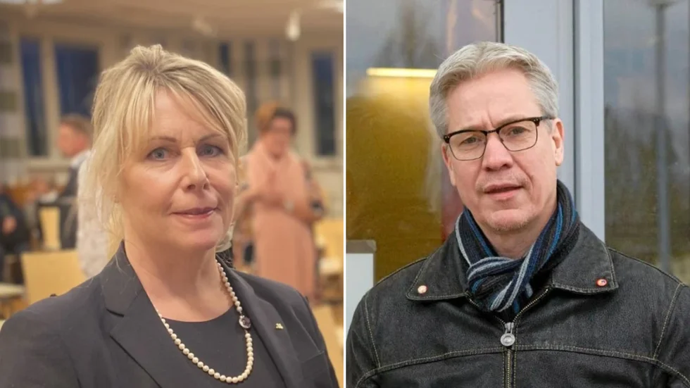 Charlotte Prennfors (M) och Robert Skoglund (S).