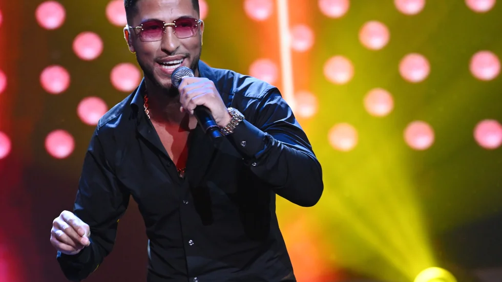 Lucianoz under uppträdandet på  QX-galan på Circus i Stockholm.