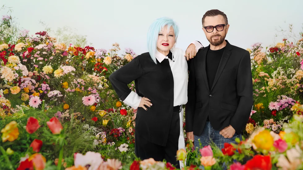 Svenska Pophouse, grundat av Björn Ulvaeus, inleder ett samarbete med Cyndi Lauper. Pressbild.