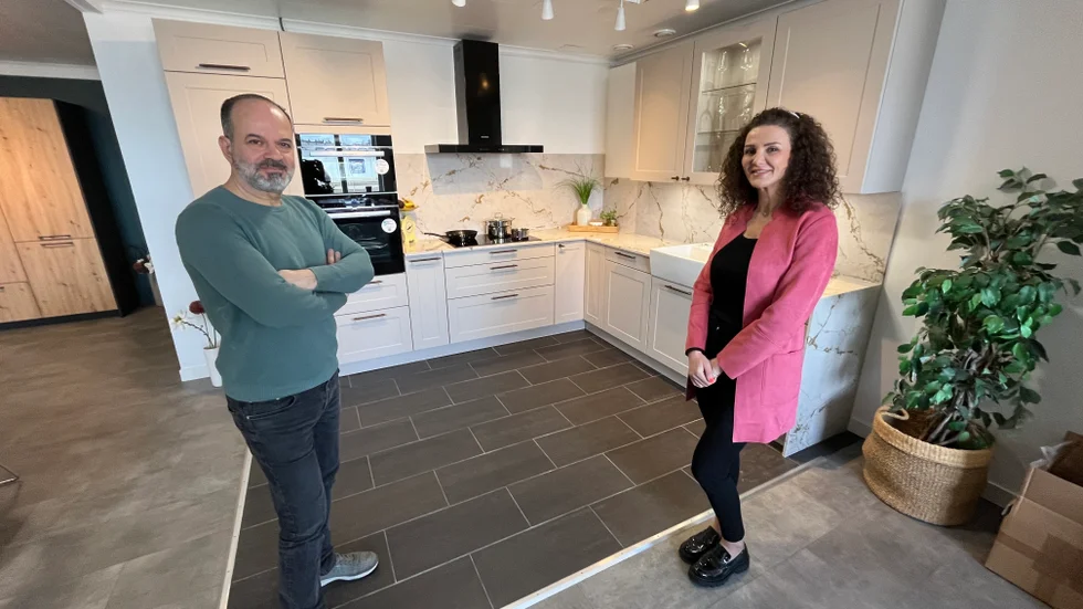 Elie Obaid och Rania Matar i Familjekök Design AB:s butik på Lagerkvistsgatan 6. 