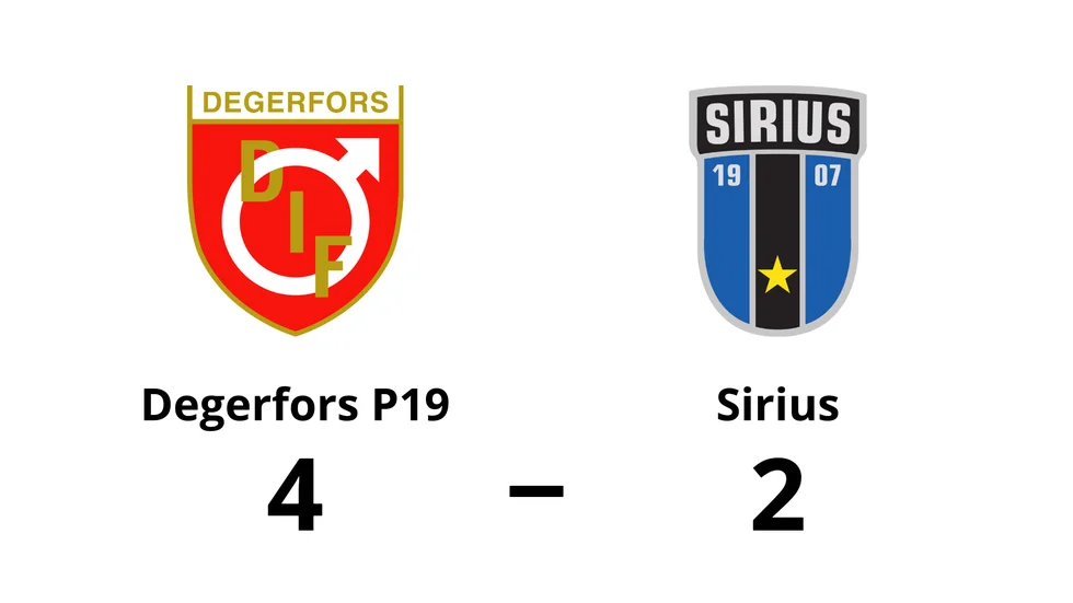 Degerfors P19 vann mot Sirius