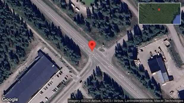 Stopp på väg 95 på grund av olycka med två personbilar