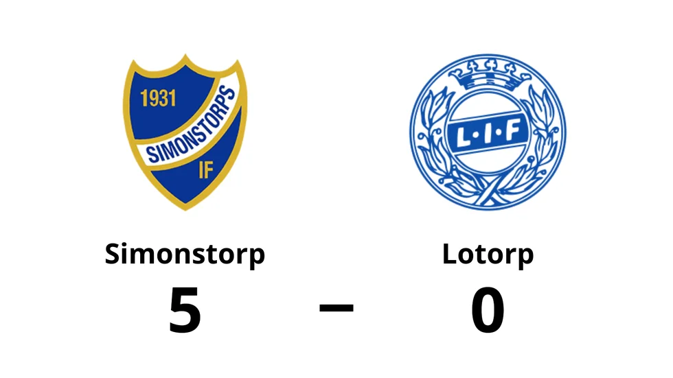Simonstorps IF vann mot Lotorps IF
