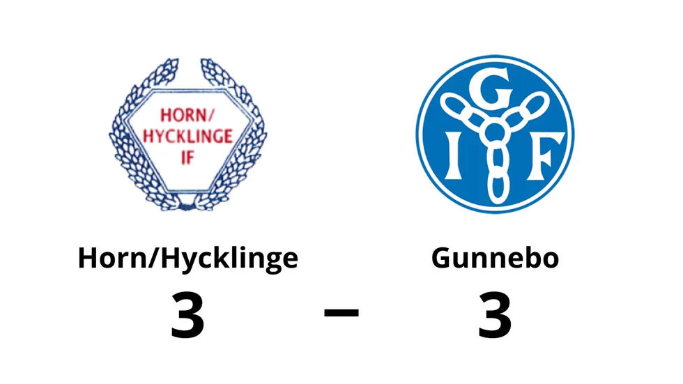 Horn/Hycklinge spelade lika mot Gunnebo IF