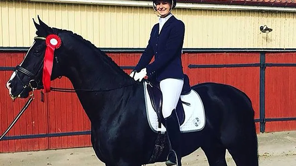 Angelica Byström rider final i dressyr för femåringar under torsdagen.