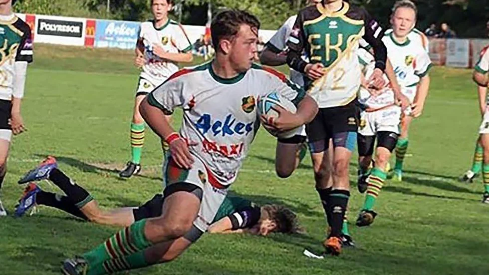 Talang. Jonathan Thyr var en av spelarna från Enköping i landslaget.