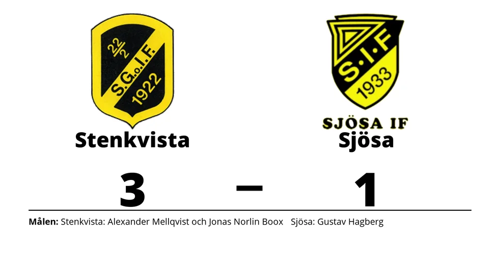 Stenkvista GoIF vann mot Sjösa IF