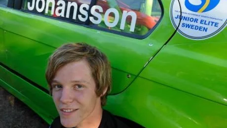 Tommy Johansson är nybliven silvermedaljör på junior-SM i rallycross.