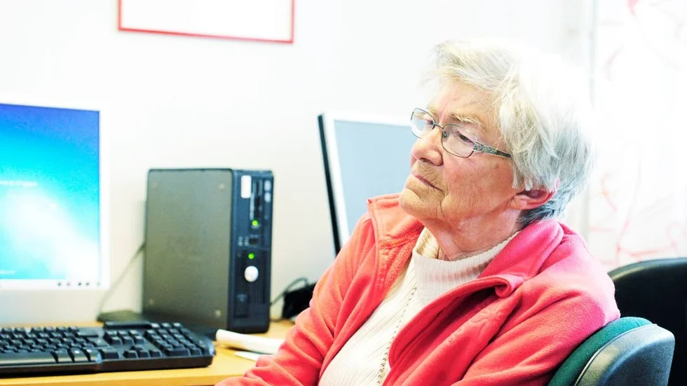 Temadag. Birgitta Johansson är sekreterare i SeniorNet i Tjust och var en av deltagarna på folkhögskolan i lördags.