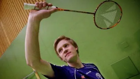 Simon Siöstedt från BK Pärlan är klar för A-klassen i bdminton.Foto: Anders Steiner