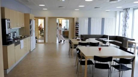 Lunchrummet på medicinmottagningens administrativa del har gott om plats.