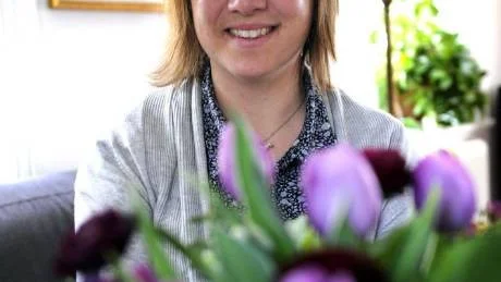 Annika Söderholm fick idépris av Tjustbygdens sparbank på 150 000 kr för inlärning för barn via  flanellograf. Foto: Anders Steiner
