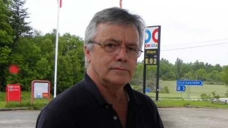 Harald Baier, som driver macken i Solstadström, har inte gett upp. 
Arkivbild: Margareta Ljungblad