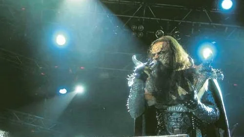 Lordi lyckades sammanfatta festivalen med sitt slutnummer, Hard Rock Hallelujah! Foto: Olof Carlson