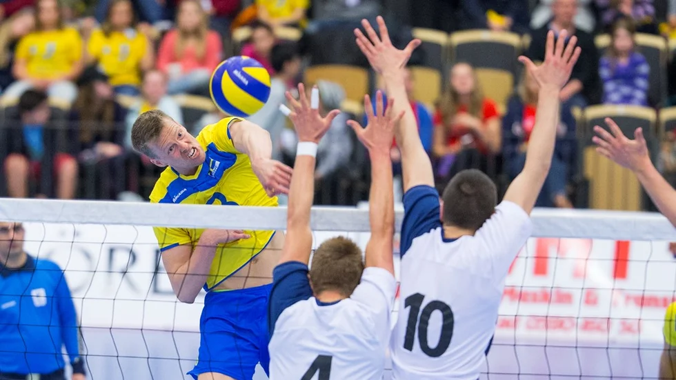 Marcus Nilsson är "volleybollens Zlatan", en världsstjärna som avgör matcher. Nu har landslaget också en lirare som ger honom bollen. 
Foto: Robert Boman/Falkenbergsfoto Handout / kod 10500
**OBLIGATORISK BYLINE: Robert Boman/Falkenbergsfoto / **
**Endast för redaktionell användning. Bilden kommer från en extern källa och distribueras i sin ursprungliga form som en service till våra abonnenter**