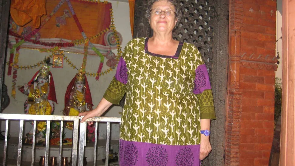 Bharatpurs tempel. Irene hann även med en hel del kulturella upplevelser.??Foto: Privat