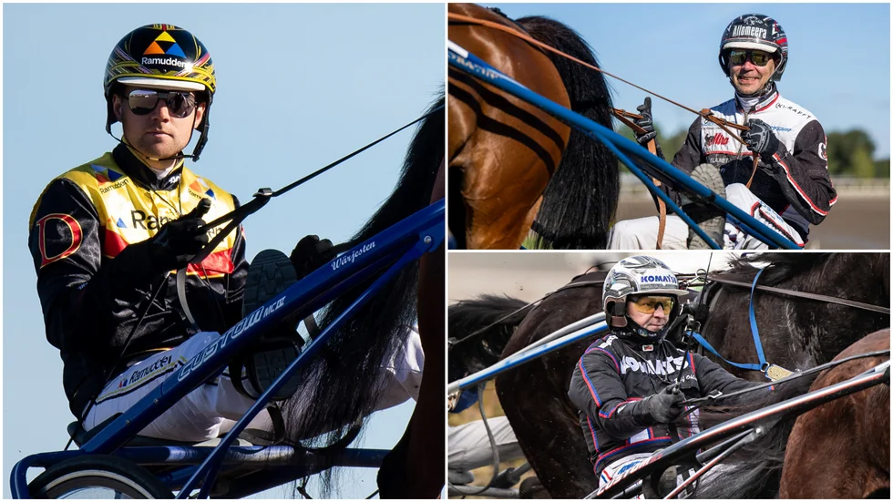 Tre av landets toppkuskar kör lopp under Bodentravets V64-tävlingar fredag kväll. Mats E Djuse, Mika Forss (ovan till höger) och Ulf Ohlsson (nere till höger). De kör fårvånansvärt få favoriter och skrällvarning är utfärdaD.