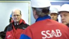 Thomas Östros, Socialdemokraternas finansministerkandidat, besökte SSAB i Luleå under måndagen.