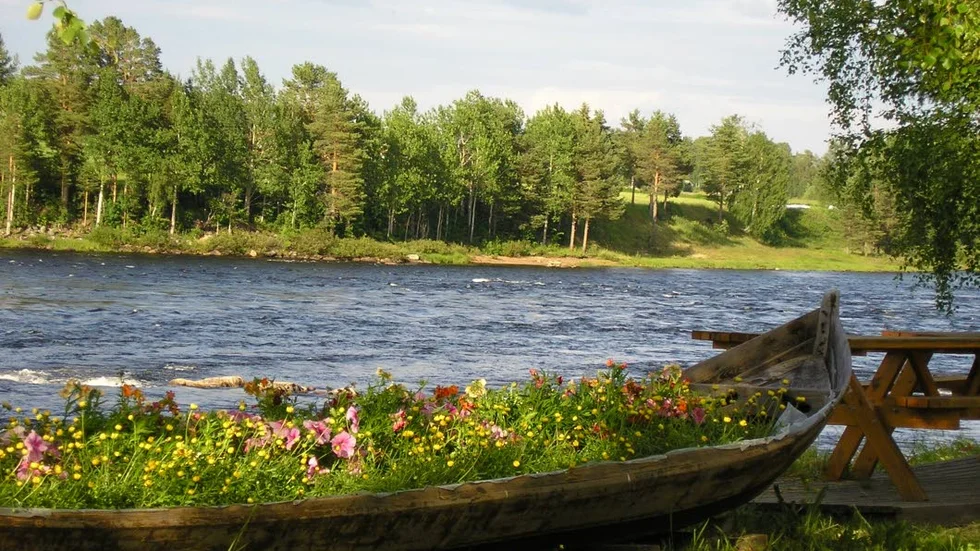 idyll. Torneälven vid Jarhois.