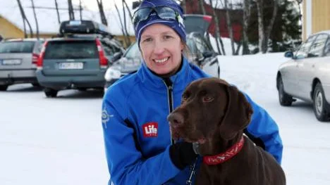 Catarina Ask, Boden Draghund, tog SM-silver i combinedloppet.