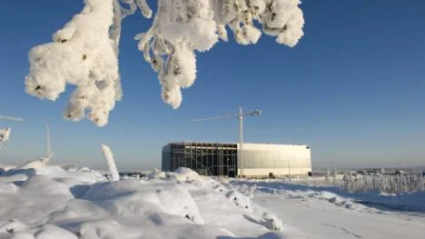 Nu kan gruvbygget i Kaunisvaara fortsätta som planerat. Här är anrikningsverket inbäddat i vacker vinterskrud.FOTO: Magnus Stenlin/Lulebild