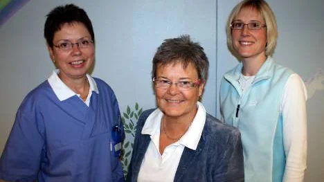 Trion som kräver hårdare tag mot fetman. Viola Nilsson, Vanja Söderberg och Sara Heström från Gällivare sjukhus.