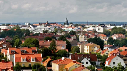 LINKÖPING 20110822
Skyline och vy över staden Linköping. 
Stadsvy, vy, stad, området Hejdegården, Linköpings domkyrka, Tornet, Värmeverket.
Bild Jeppe Gustafsson
