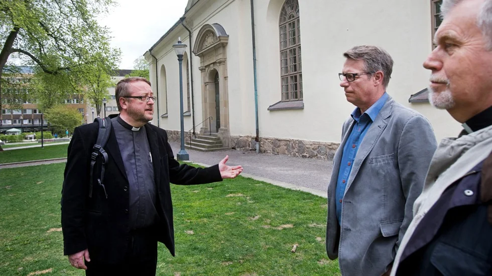 Levande kyrka i city. Utan lokaler får Diakonicentrum en kärv start, något som bekymrar domprost Peter Lundborg, fastighetschef Gunnar Lundberg och S:t Lars församlingsherde Göran Rehnström.