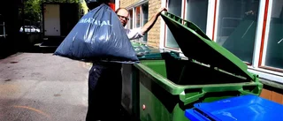 Tonvis med mat slängs i soporna