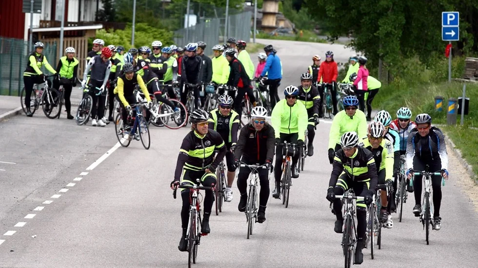 MOTALA 20120603
Cylister på cykelträning cyklar inför Vätternrundan.
Bild Jeppe Gustafsson