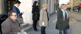 Cykelställ stoppar synskadad
