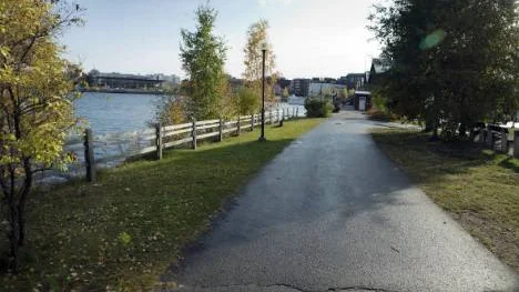 Våldtäkten ska ha inträffat på gång- och cykelbanan mellan norra hamnen och Gültsauudden. Polisen söker vittnen som kan ha sett något som kan sättas i samband med brottet.                                                                                                                                                                                                                                             Foto: PÄR BÄCKSTRÖM