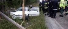 Rattfyllerist mot stolpe