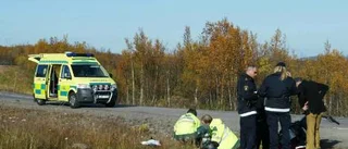 Voltande mc-förare fick hjärnskakning