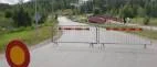 Avstängd väg orsakade långa bilköer