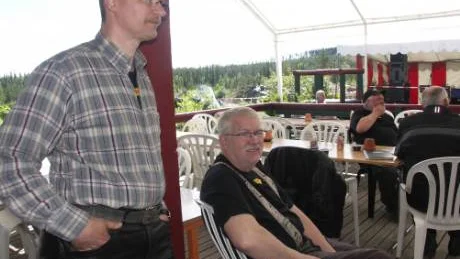 Berne Eriksson och Tord Jonsson, kända förgrundsfigurer i Frälsningarmén i Malmberget är också hängivna MC-förare.