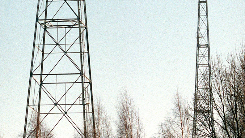 En av radiomasterna i Bondebacka fick natten till söndag oväntat besök.